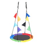 vidaXL Leagăn cu steaguri curcubeu 100 cm vidaXL Leagăn cu steaguri curcubeu 100 cm