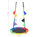 vidaXL Leagăn cu steaguri curcubeu 100 cm vidaXL Leagăn cu steaguri curcubeu 100 cm