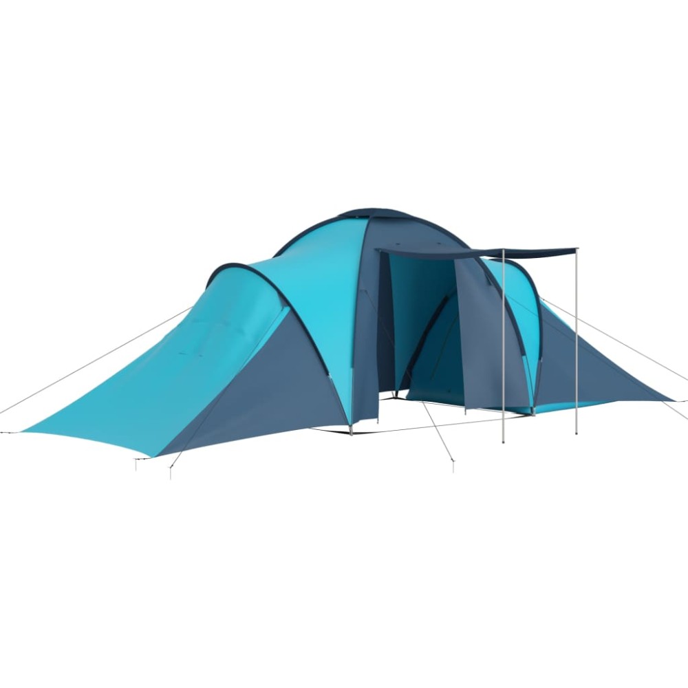 vidaXL Cort camping, 6 persoane, albastru și bleu