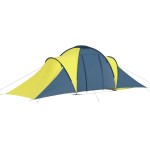 vidaXL Cort camping, 6 persoane, albastru și galben vidaXL Cort camping, 6 persoane, albastru și galben