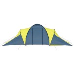 vidaXL Cort camping, 6 persoane, albastru și galben vidaXL Cort camping, 6 persoane, albastru și galben