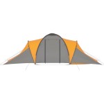 vidaXL Cort camping, 6 persoane, gri și portocaliu vidaXL Cort camping, 6 persoane, gri și portocaliu