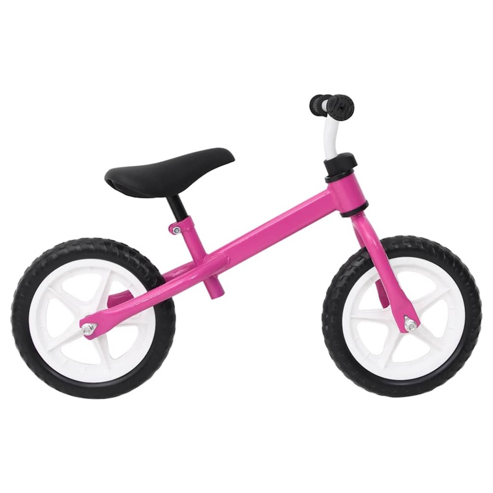 vidaXL Bicicletă pentru echilibru 9,5 inci, cu roți, roz
