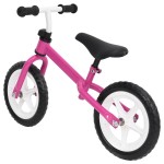 vidaXL Bicicletă pentru echilibru 9,5 inci, cu roți, roz