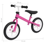 vidaXL Bicicletă pentru echilibru 9,5 inci, cu roți, roz