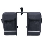 vidaXL Geantă de bicicletă dublă pentru suport coș, negru, 35 L vidaXL Geantă de bicicletă dublă pentru suport coș, negru, 35 L