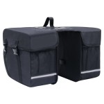 vidaXL Geantă de bicicletă dublă pentru suport coș, negru, 35 L vidaXL Geantă de bicicletă dublă pentru suport coș, negru, 35 L