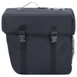vidaXL Geantă de bicicletă dublă pentru suport coș, negru, 35 L vidaXL Geantă de bicicletă dublă pentru suport coș, negru, 35 L