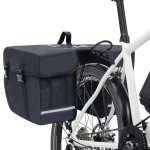 vidaXL Geantă de bicicletă dublă pentru suport coș, negru, 35 L vidaXL Geantă de bicicletă dublă pentru suport coș, negru, 35 L