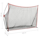 vidaXL Plasă de lovituri pentru golf, 356x92,5x215 cm, metal vidaXL Plasă de lovituri pentru golf, 356x92,5x215 cm, metal