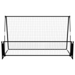 vidaXL Poartă de fotbal de ricoșeu 2-în-1, 202x104x120 cm, oțel vidaXL Poartă de fotbal de ricoșeu 2-în-1, 202x104x120 cm, oțel