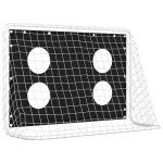vidaXL Poartă de fotbal cu plasă de antrenament, 184x61x122 cm, oțel vidaXL Poartă de fotbal cu plasă de antrenament, 184x61x122 cm, oțel
