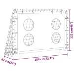 vidaXL Poartă de fotbal cu plasă de antrenament, 184x61x122 cm, oțel vidaXL Poartă de fotbal cu plasă de antrenament, 184x61x122 cm, oțel