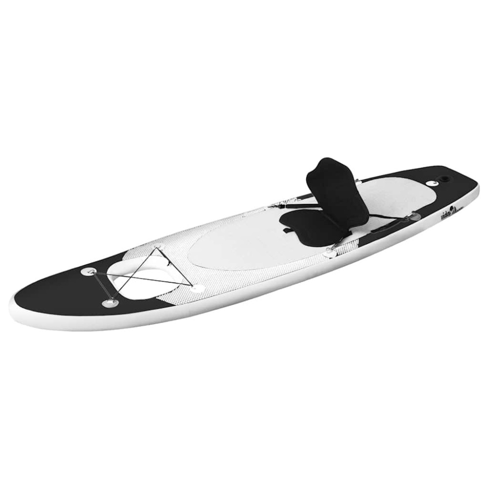 vidaXL Set placă paddleboarding gonflabilă, negru, 300x76x10 cm