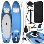 vidaXL Set placă paddleboarding gonflabilă, albastru, 360x81x10 cm vidaXL Set placă paddleboarding gonflabilă, albastru, 360x81x10 cm