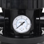 vidaXL Filtru de nisip pentru piscină cu supapă cu 6 căi, negru