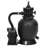 vidaXL Filtru de nisip pentru piscină cu prefiltru, negru vidaXL Filtru de nisip pentru piscină cu prefiltru, negru