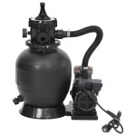 vidaXL Filtru de nisip pentru piscină cu prefiltru, negru vidaXL Filtru de nisip pentru piscină cu prefiltru, negru