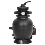 vidaXL Filtru de nisip pentru piscină cu prefiltru, negru vidaXL Filtru de nisip pentru piscină cu prefiltru, negru
