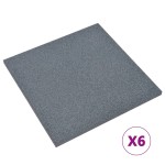 vidaXL Plăci de protecție la cădere, 6 buc, gri, 50x50x3 cm, cauciuc vidaXL Plăci de protecție la cădere, 6 buc, gri, 50x50x3 cm, cauciuc
