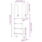 vidaXL Scară de piscină, 54x38x184,5 cm, oțel inoxidabil 304 vidaXL Scară de piscină, 54x38x184,5 cm, oțel inoxidabil 304