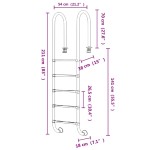 vidaXL Scară de piscină, 54x38x211 cm, oțel inoxidabil 304 vidaXL Scară de piscină, 54x38x211 cm, oțel inoxidabil 304