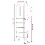 vidaXL Scară de piscină, 54x38x211 cm, oțel inoxidabil 304 vidaXL Scară de piscină, 54x38x211 cm, oțel inoxidabil 304