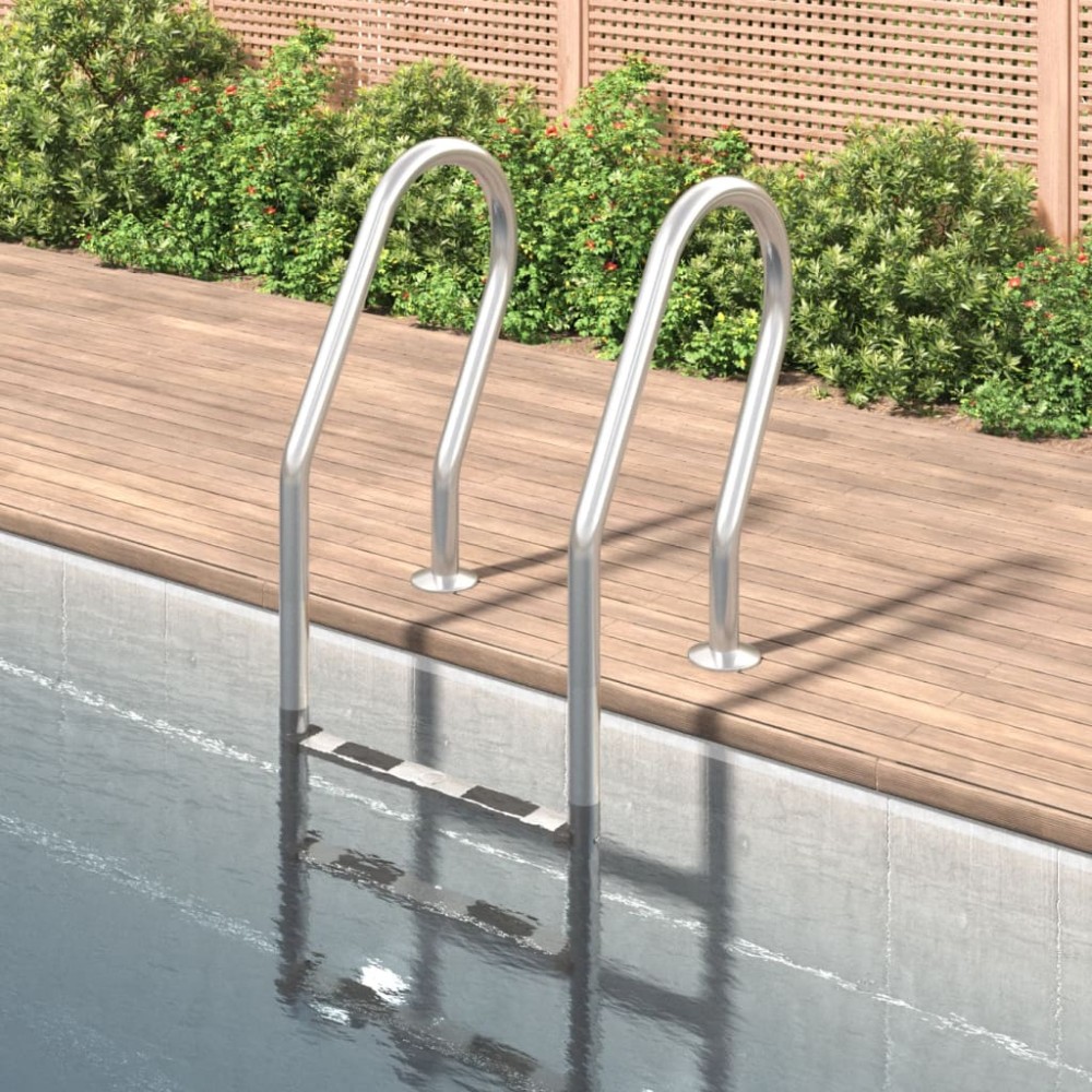 vidaXL Scară de piscină, 54x38x158 cm, oțel inoxidabil 304
