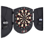vidaXL Placă electrică de darts cu săgeți din polipropilenă neagră vidaXL Placă electrică de darts cu săgeți din polipropilenă neagră