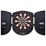 vidaXL Placă electrică de darts cu săgeți din polipropilenă neagră vidaXL Placă electrică de darts cu săgeți din polipropilenă neagră