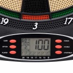 vidaXL Placă electrică de darts cu săgeți din polipropilenă neagră