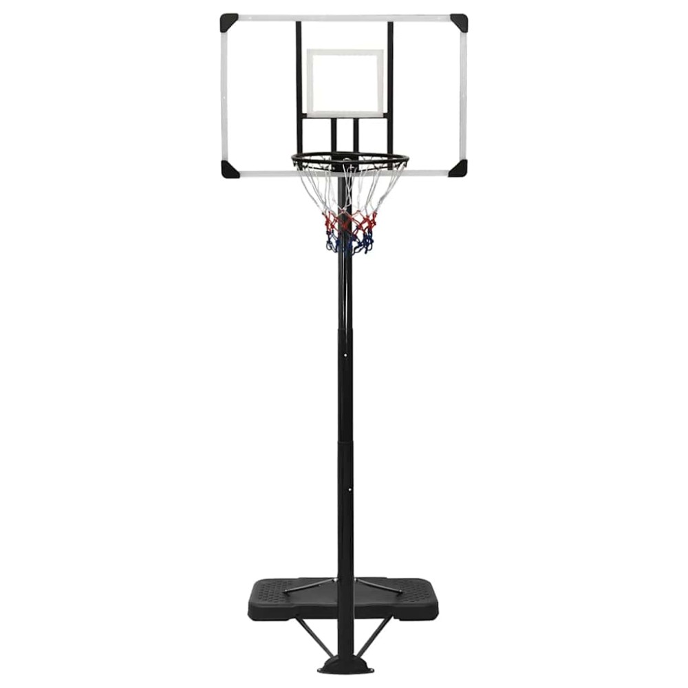 vidaXL Suport coș de baschet, transparent, 256-361 cm, policarbonat