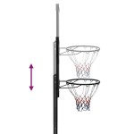 vidaXL Suport coș de baschet, transparent, 256-361 cm, policarbonat vidaXL Suport coș de baschet, transparent, 256-361 cm, policarbonat