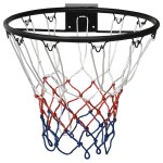 vidaXL Coș de baschet, negru, 45 cm, oțel vidaXL Coș de baschet, negru, 45 cm, oțel