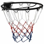 vidaXL Coș de baschet, negru, 45 cm, oțel vidaXL Coș de baschet, negru, 45 cm, oțel
