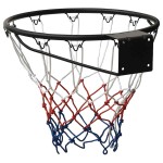 vidaXL Coș de baschet, negru, 45 cm, oțel vidaXL Coș de baschet, negru, 45 cm, oțel