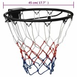 vidaXL Coș de baschet, negru, 45 cm, oțel vidaXL Coș de baschet, negru, 45 cm, oțel
