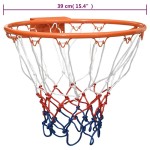 vidaXL Coș de baschet, portocaliu, 39 cm, oțel vidaXL Coș de baschet, portocaliu, 39 cm, oțel