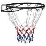 vidaXL Coș de baschet, negru, 39 cm, oțel vidaXL Coș de baschet, negru, 39 cm, oțel