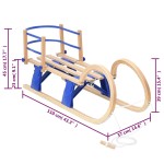vidaXL Sanie pliabilă cu spătar, 110 cm, placaj vidaXL Sanie pliabilă cu spătar, 110 cm, placaj