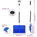 vidaXL Lopată de zăpadă, albastru, 145 cm, aluminiu vidaXL Lopată de zăpadă, albastru, 145 cm, aluminiu