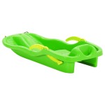 vidaXL Sanie cu frâne, verde, 87x40x18 cm, polipropilenă