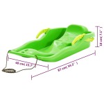 vidaXL Sanie cu frâne, verde, 87x40x18 cm, polipropilenă