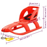vidaXL Sanie cu scaun, roșu, 102,5x40x23 cm, polipropilenă vidaXL Sanie cu scaun, roșu, 102,5x40x23 cm, polipropilenă