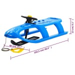 vidaXL Sanie cu volan, albastru, 102,5x40x23 cm, polipropilenă vidaXL Sanie cu volan, albastru, 102,5x40x23 cm, polipropilenă