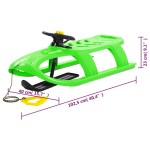 vidaXL Sanie cu volan, verde, 102,5x40x23 cm, polipropilenă vidaXL Sanie cu volan, verde, 102,5x40x23 cm, polipropilenă