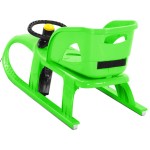 vidaXL Sanie cu scaun și volan, verde, 102,5x40x23cm, polipropilenă