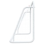 vidaXL Poartă de fotbal cu plasă, alb, 125x96x60 cm, oțel/poliester vidaXL Poartă de fotbal cu plasă, alb, 125x96x60 cm, oțel/poliester