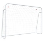 vidaXL Poartă de fotbal cu plasă, alb, 214x75x152 cm, oțel/poliester vidaXL Poartă de fotbal cu plasă, alb, 214x75x152 cm, oțel/poliester