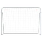 vidaXL Poartă de fotbal cu plasă, alb, 214x75x152 cm, oțel/poliester vidaXL Poartă de fotbal cu plasă, alb, 214x75x152 cm, oțel/poliester